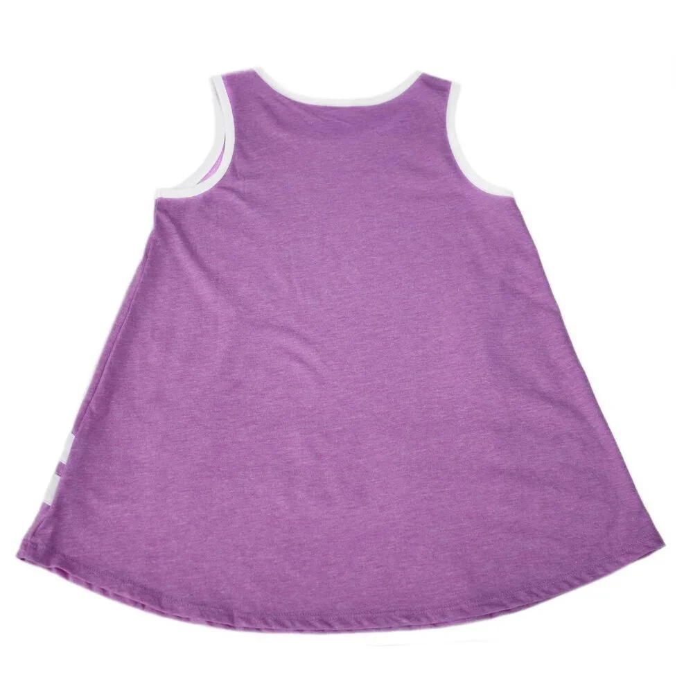 Justice Girls 2-Pc Set Pink Hoodie Sweatshirt Silver Logo Purple Tank Size 10